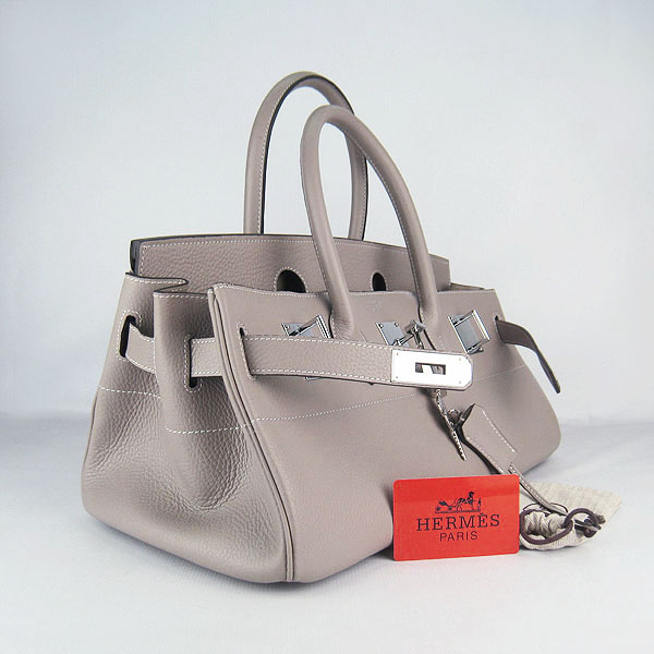 Cheap Hermes Birkin 42cm Replica Togo Leather Bag Grey 62642